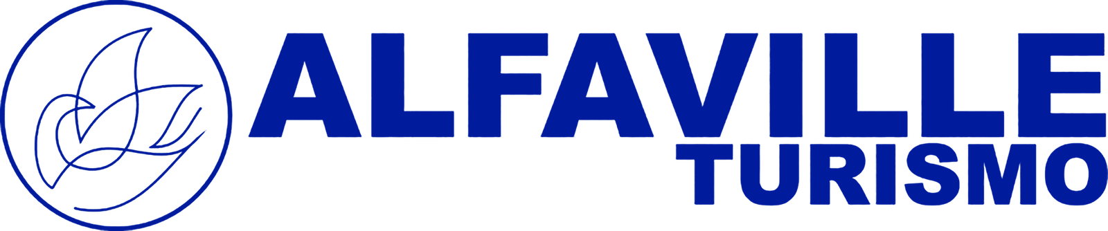 Logotipo da Alfaville Turismo, empresa especializada em transporte executivo, fretamento para empresas, turnos de mineração e turismo corporativo em Minas Gerais e Bahia.